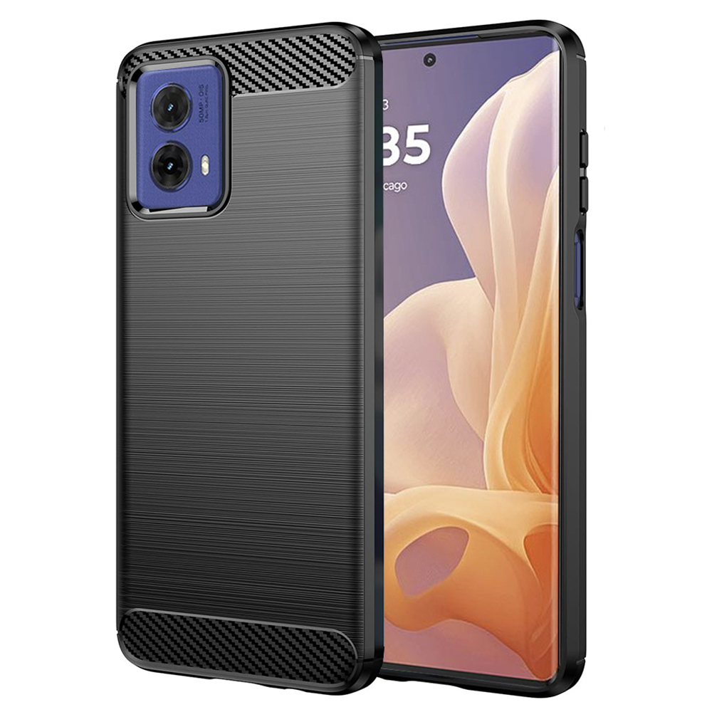 Levně Techsuit Carbon Silicone pouzdro Motorola Moto G85 černé