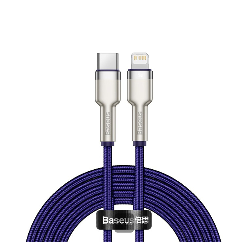 Levně Baseus Cafule Metal Type-C Lightning 20W 2m fialový