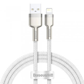 Baseus Datový kabel Cafule Series Metal USB to Lightning 2.4A 1m Bílý