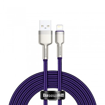 Baseus Cafule Metal CALJK-B05 USB Lightning 2.4A 2m fialový