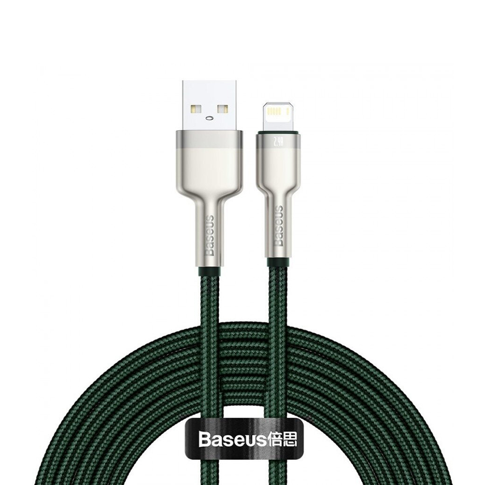 Baseus Cafule datový kabel USB Lightning 2.4A 2m Green
