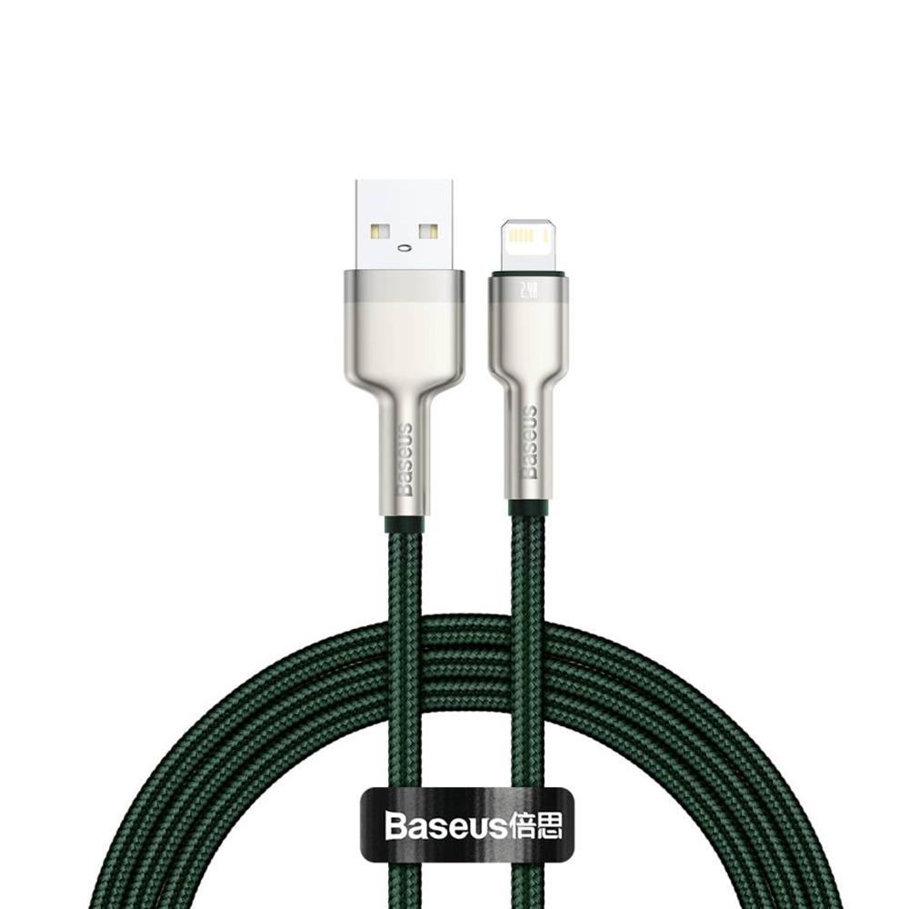 Baseus Cafule Metal CALJK-A06 Lightning kabel 1m 2.4A Green