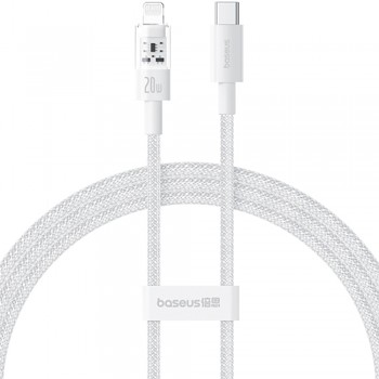 Baseus Data Cable Gem USB C Lightning 20W 1m MoonWhite