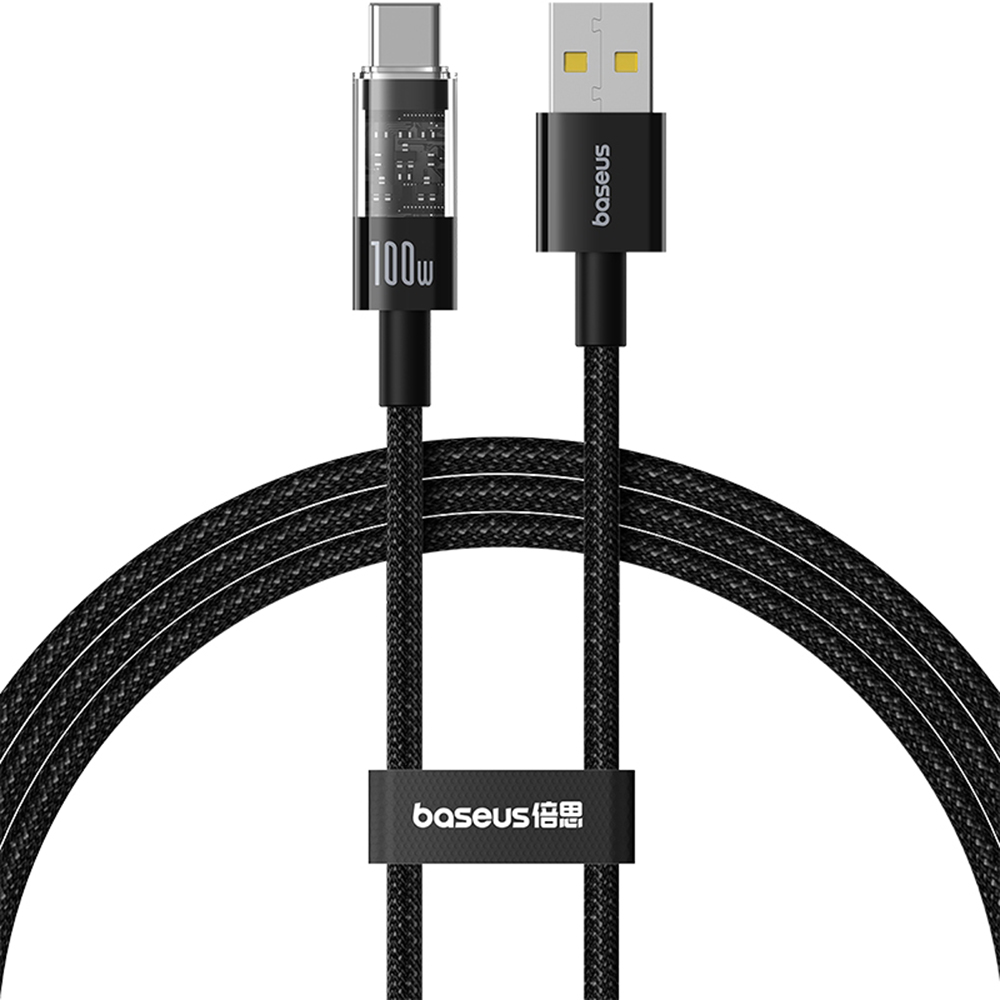 Levně Baseus Data Cable Gem USB na Type-C 100W 2m Cluster Black