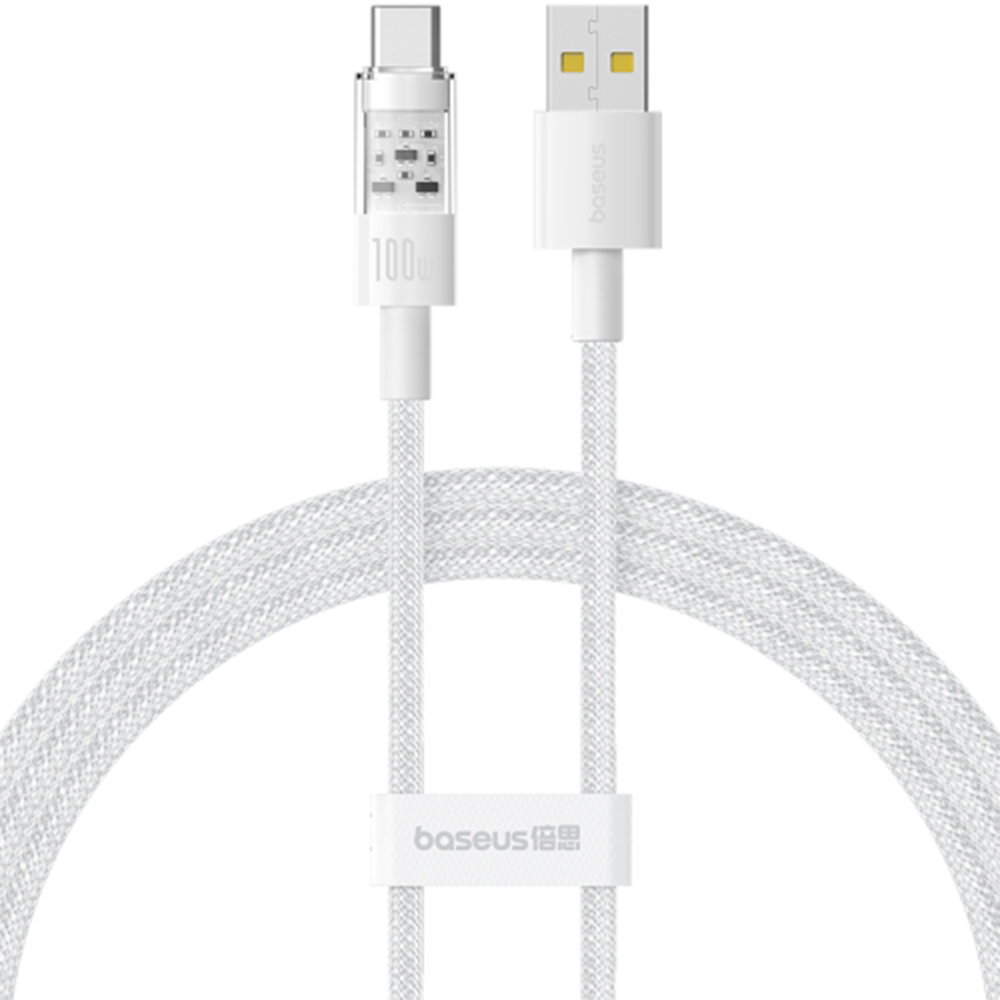 Levně Baseus Datový kabel Gem USB to Type-C 100W 2m Bílá