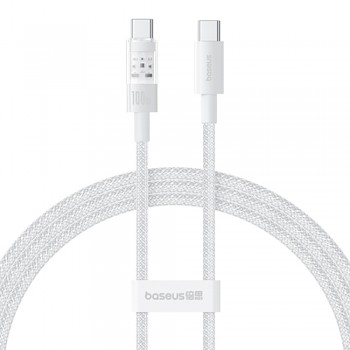 Baseus Data Cable Gem Type-C na Type-C 100W 1m Měsíční bílá