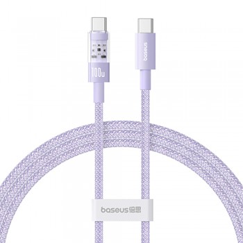 Baseus Data Cable Gem Type-C na Type-C 100W 1m Nebula Purple