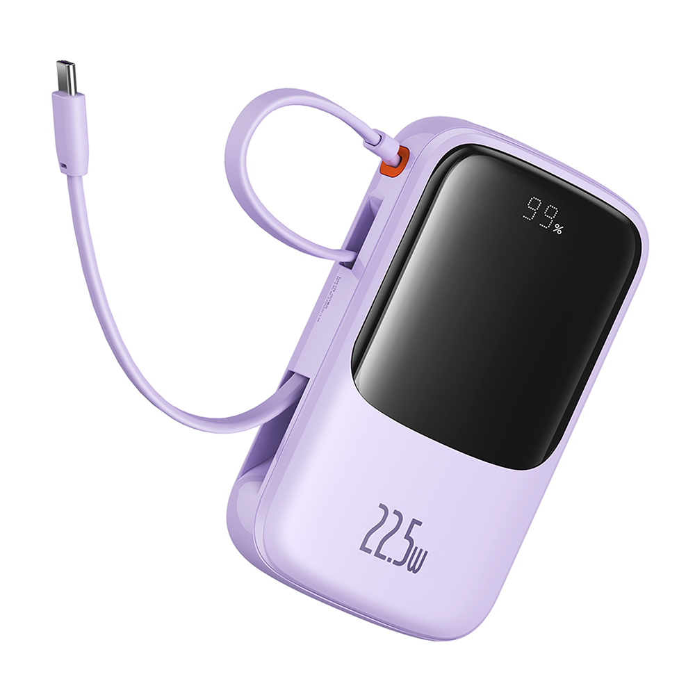 Levně Baseus Powerbanka Qpow Pro+ 10000mAh Kabel Type-C Fialová