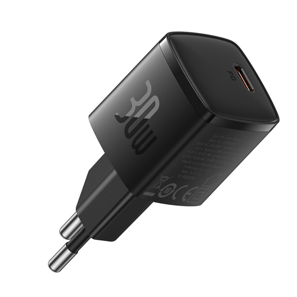 Levně Baseus Wall Charger Cube Pro nabíječka 30W USB C černá
