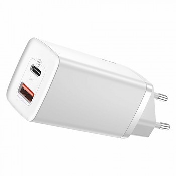 Baseus GaN Lite CCGAN2L-B02 Síťová nabíječka 65W Type-C Bílá