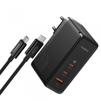 Baseus Wall Charger GaN5 Pro Digital 240W černá s kabelem