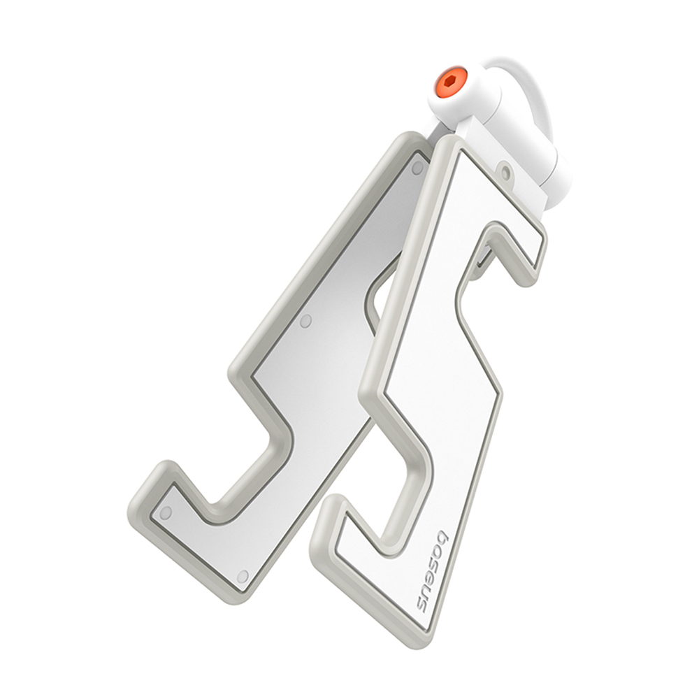 Baseus Stolní držák dvouosý Skládací pro telefony Moon White