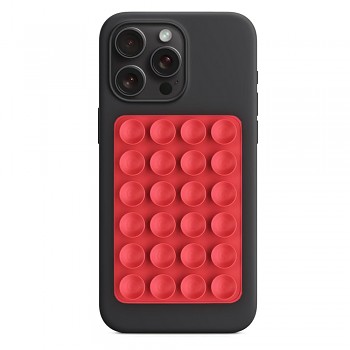 Techsuit SR-PAD držák telefonu přísavka silikon červená