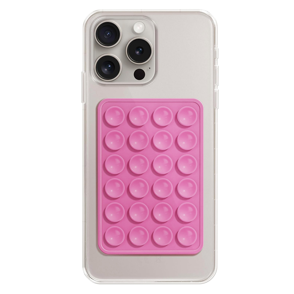 Levně Techsuit SPP-PAD držák na mobil přísavka lepící růžový