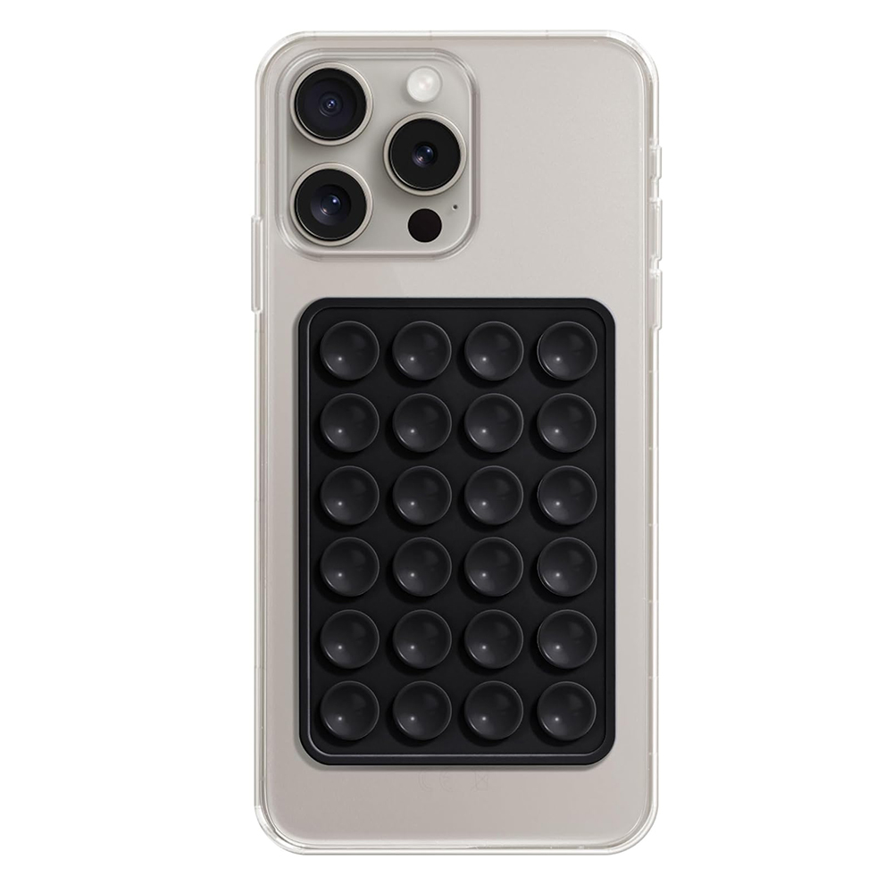 Levně Techsuit SB-PAD přísavný držák na telefon silikon černý