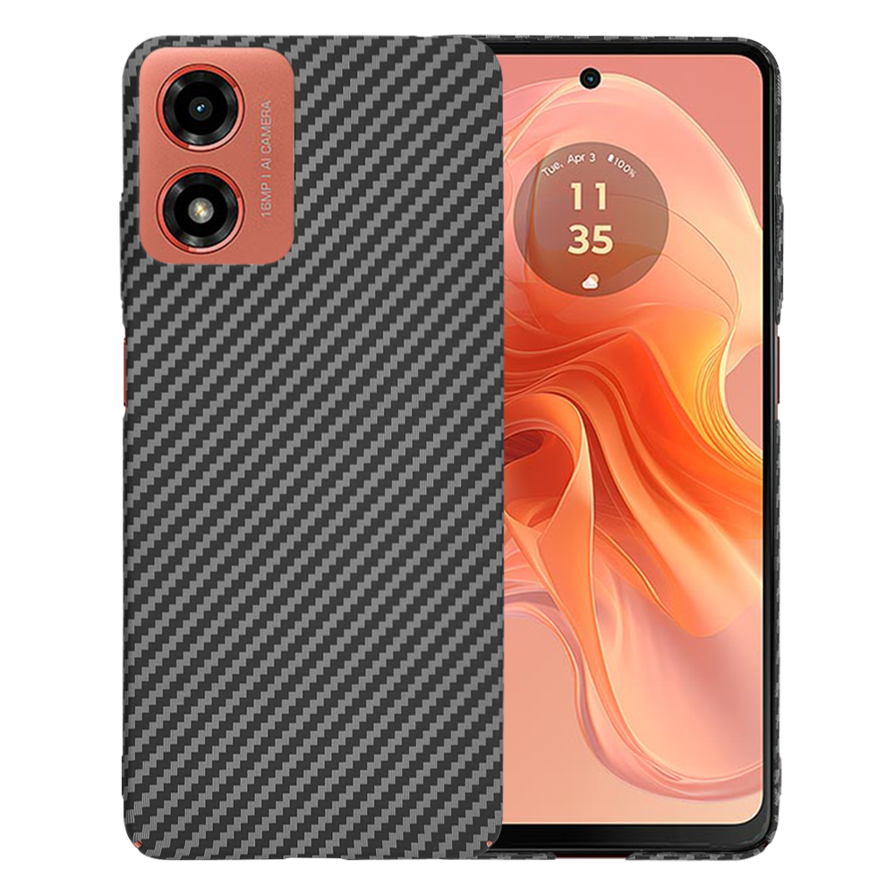 Levně Techsuit Carbonite FiberShell Moto G04 G04s G24 E14 černá
