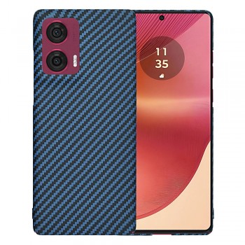Techsuit Karbonový kryt Motorola Edge 50 Fusion Azurová