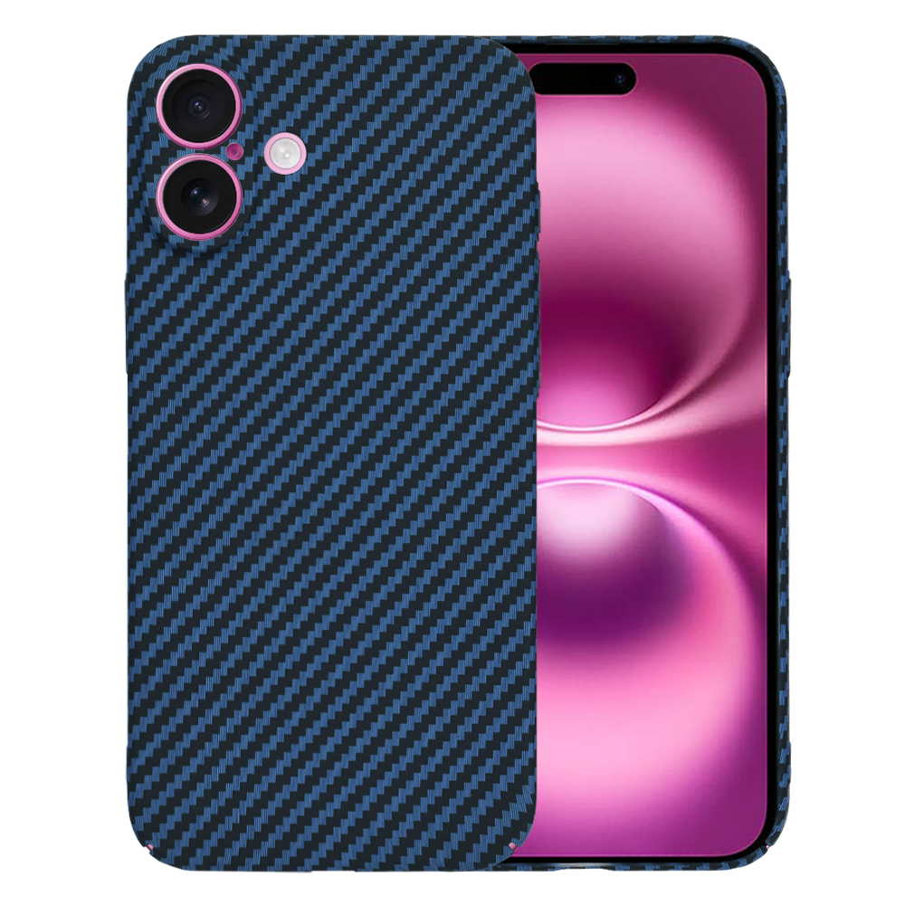 Levně Pouzdro Techsuit Carbonite FiberShell iPhone 16 Plus Cyan