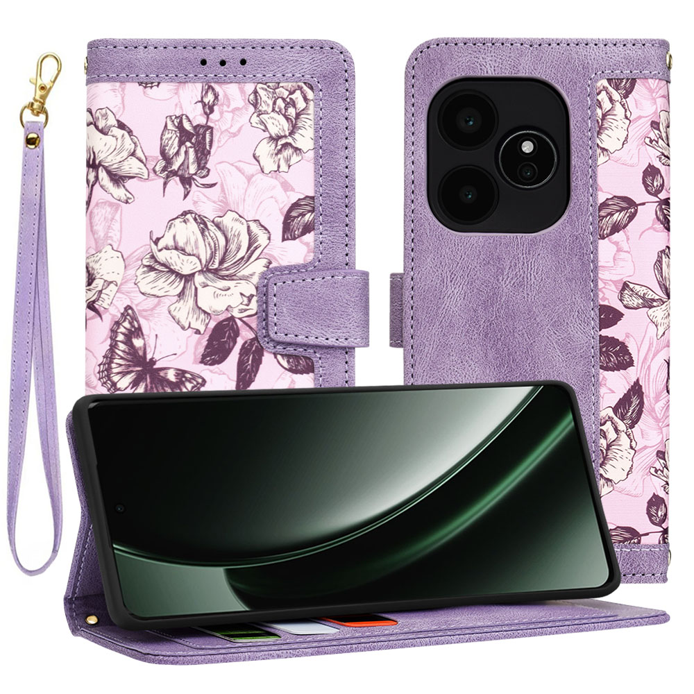 Levně Techsuit FlipCraft obal Realme GT 6 GT 6T Mysterious Purple