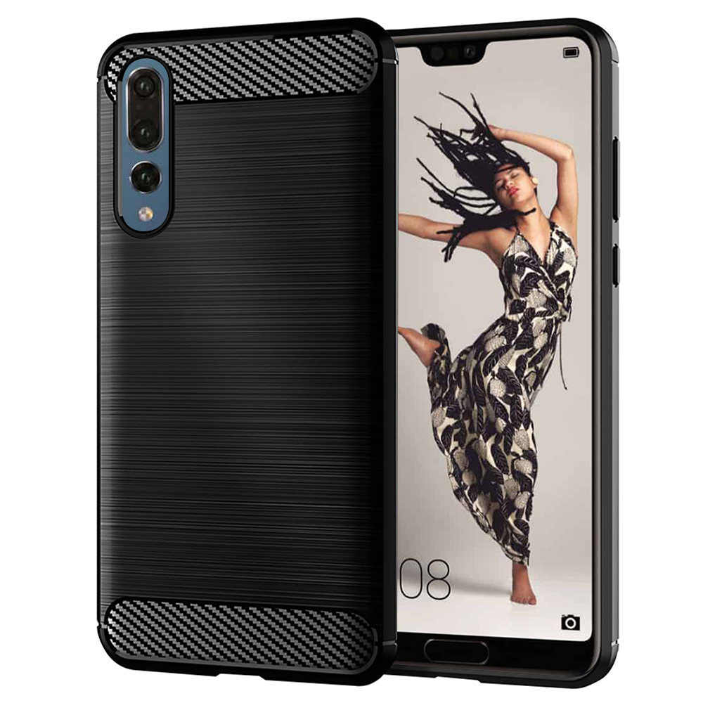 Levně Techsuit Karbon Silikon Huawei P20 Pro Black