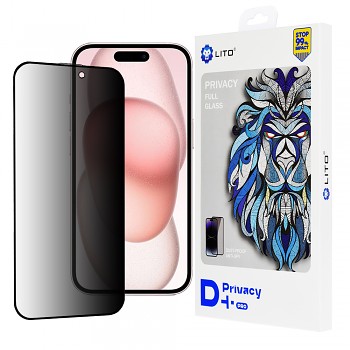 Lito D+ Pro Privacy iPhone 15 černý