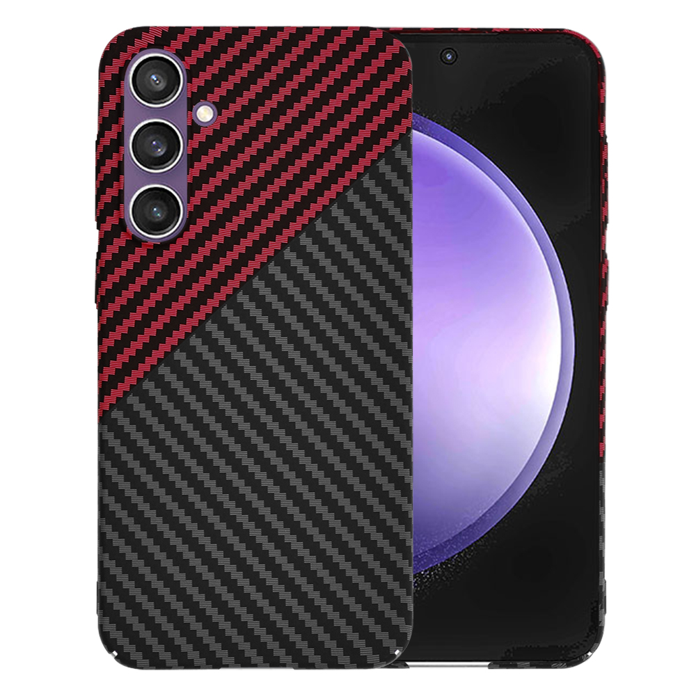 Levně Techsuit Carbonite FiberShell kryt Samsung S23 FE RedVortex