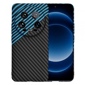 Techsuit Carbonite FiberShell kryt Xiaomi14Ultra Blue Pulse