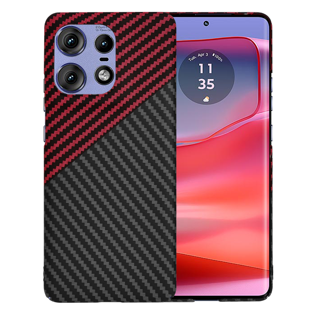 Levně Techsuit Carbonite Motorola Edge 50 Pro Red Vortex pouzdro