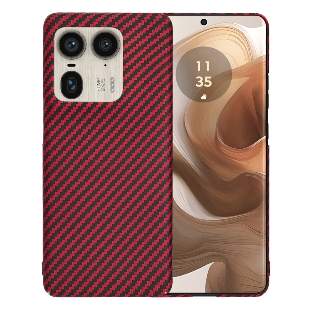 Levně Techsuit Carbonite FiberShell Motorola Edge 50 Ultra Red