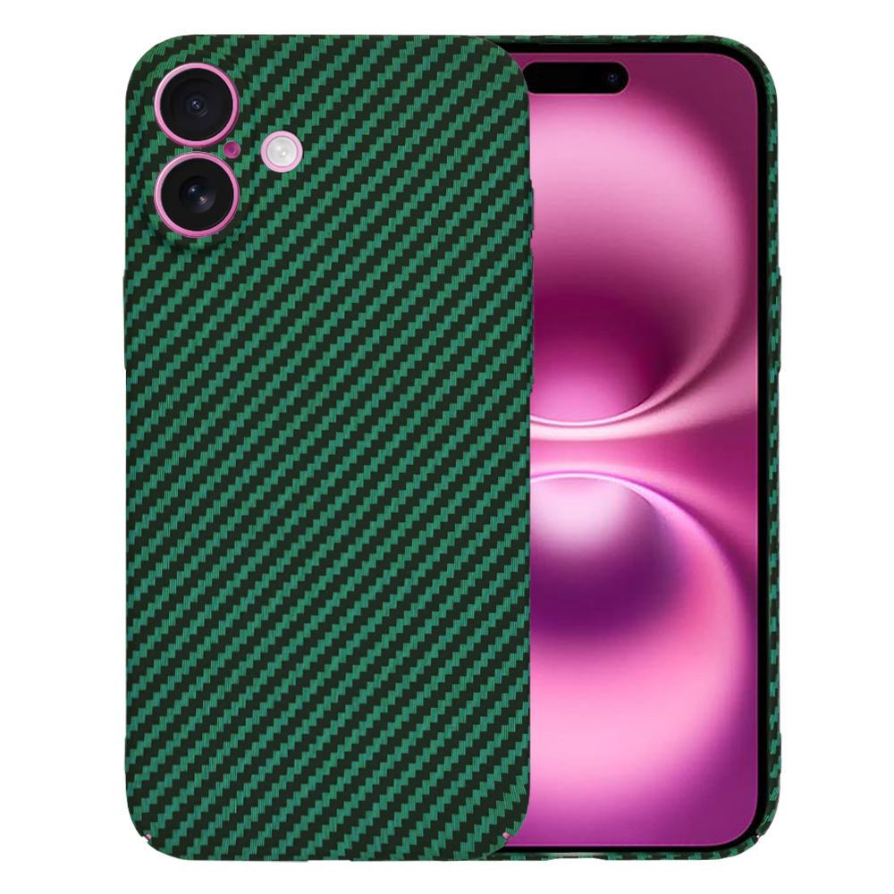 Levně Techsuit Carbonite FiberShell pouzdro iPhone 16 Plus zelené