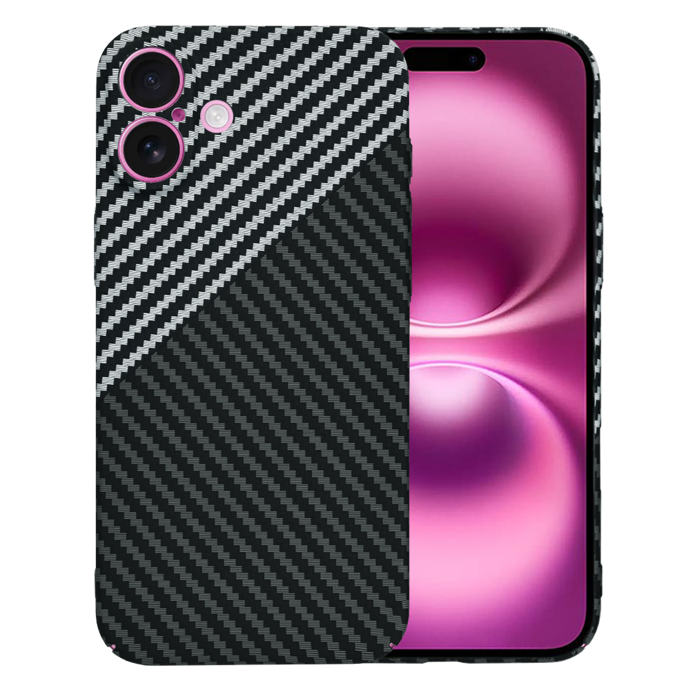 Levně Techsuit Carbonite FiberShell iPhone 16 Plus Stealth Gray