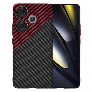 Techsuit Carbonite FiberShell Xiaomi Poco F6 Red Vortex