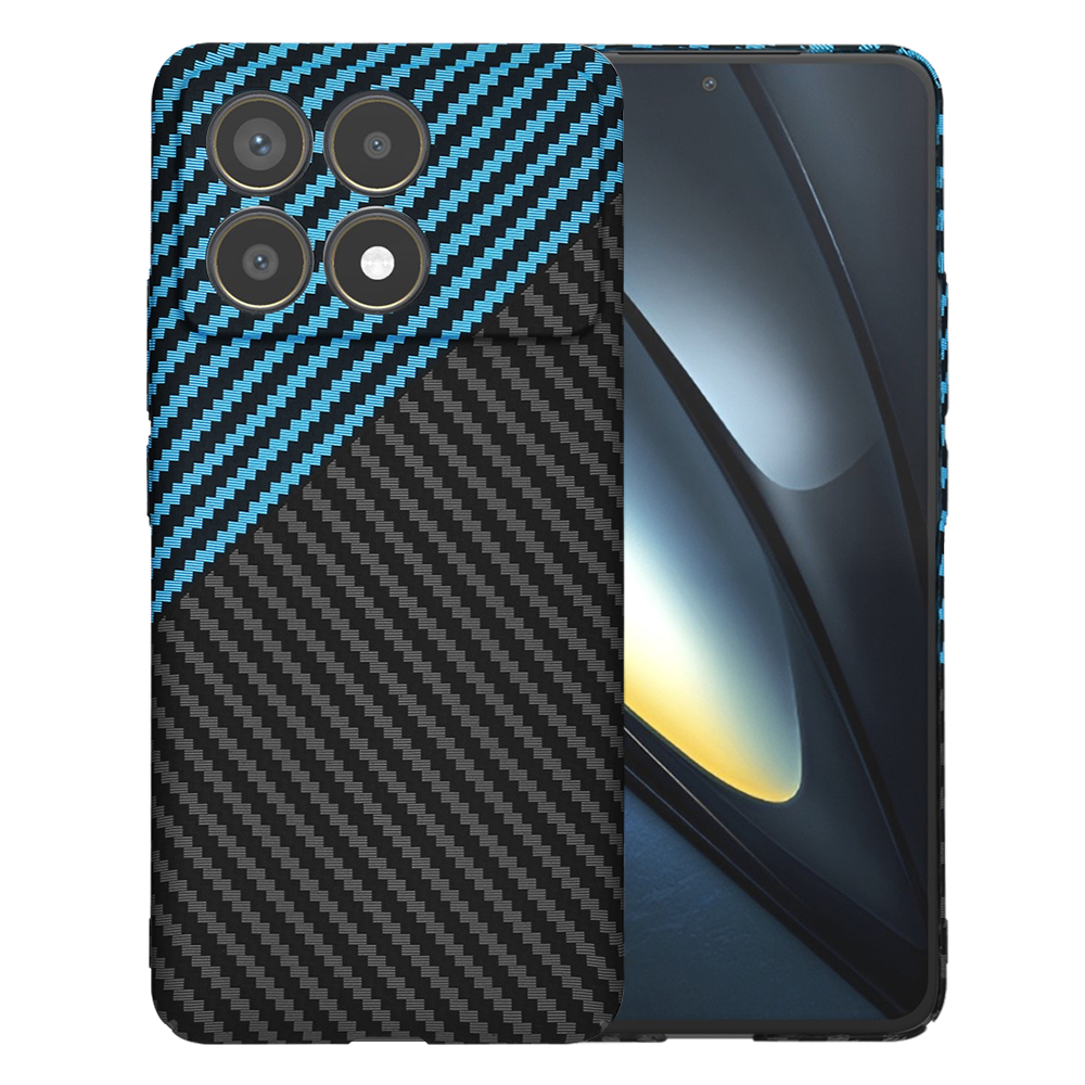 Levně Techsuit Carbonite FiberShell Xiaomi Poco F6 Pro Blue Pulse