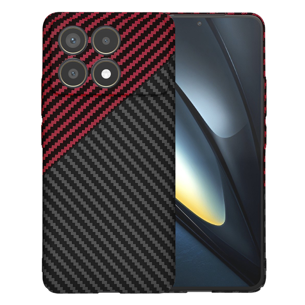 Levně Techsuit Carbonite FiberShell Xiaomi Poco F6 Pro Red Vortex