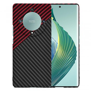 Techsuit Carbonite FiberShell Honor Magic5 Lite Red Vortex