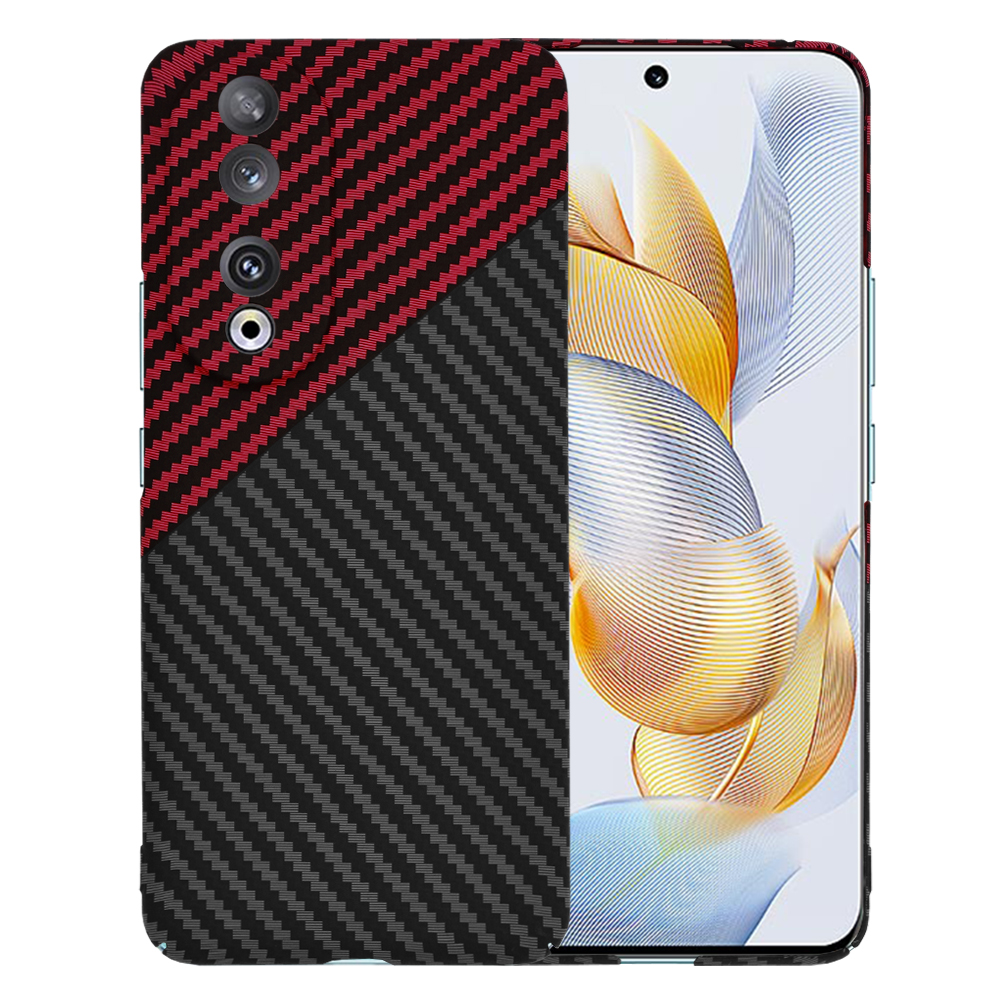 Levně Techsuit Carbonite FiberShell pro Honor 90 Red Vortex