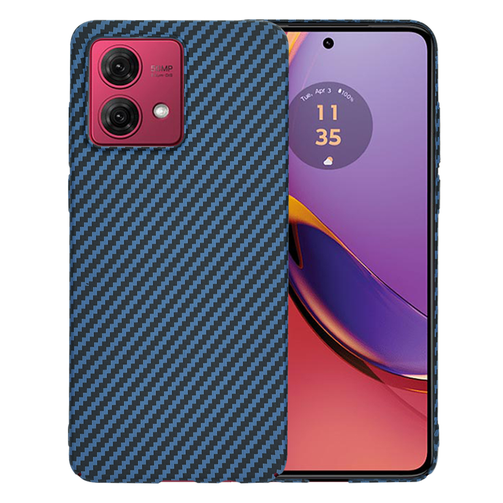 Levně Pouzdro Techsuit Carbonite FiberShell Motorola Moto G84 Cyan