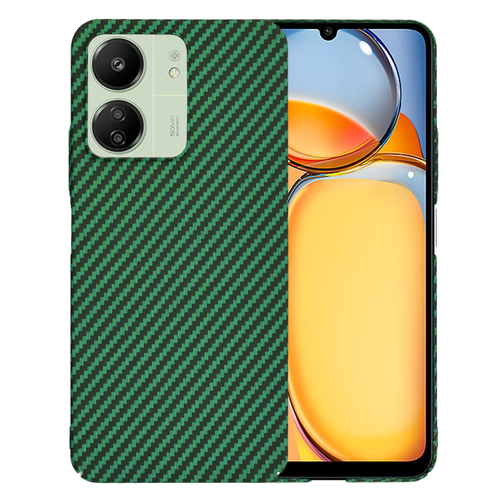 Levně Techsuit Carbonite FiberShell pro Redmi 13C Poco C65 Green