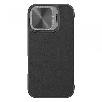 Nillkin Qin Prop Plain kožené pouzdro iPhone 16 Black