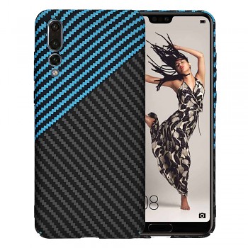 Techsuit Carbonite FiberShell Huawei P20 Pro Blue Pulse