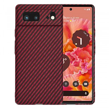 Techsuit Carbonite FiberShell obal Google Pixel 6 červený