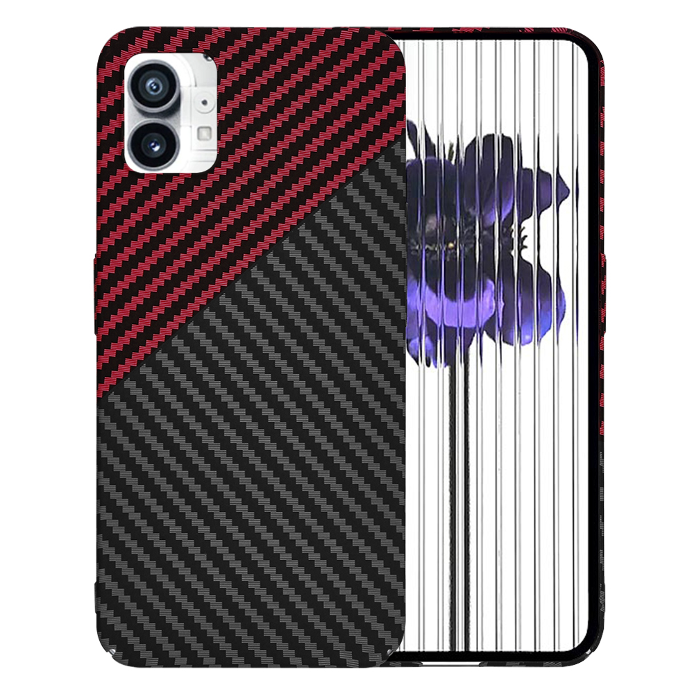 Levně Techsuit Carbonite FiberShell Nothing Phone (1) Red Vortex