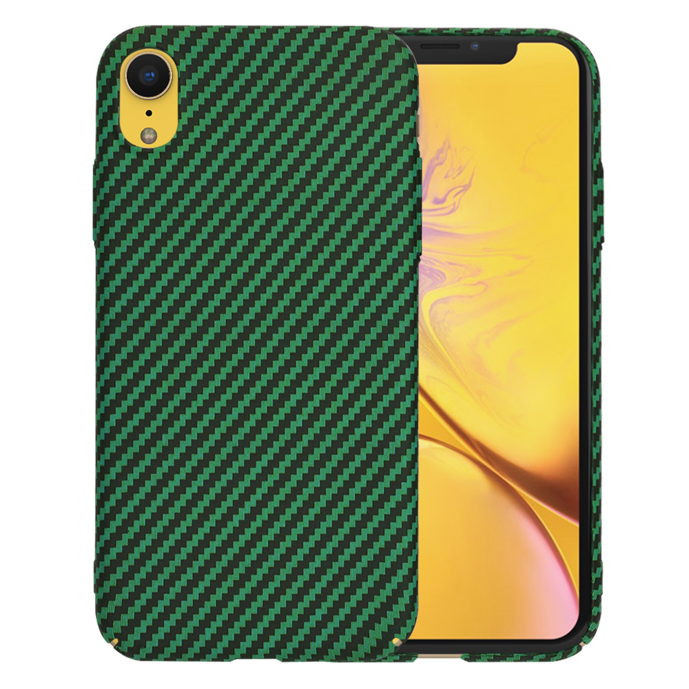 Levně Techsuit Carbonite FiberShell kryt iPhone XR zelený