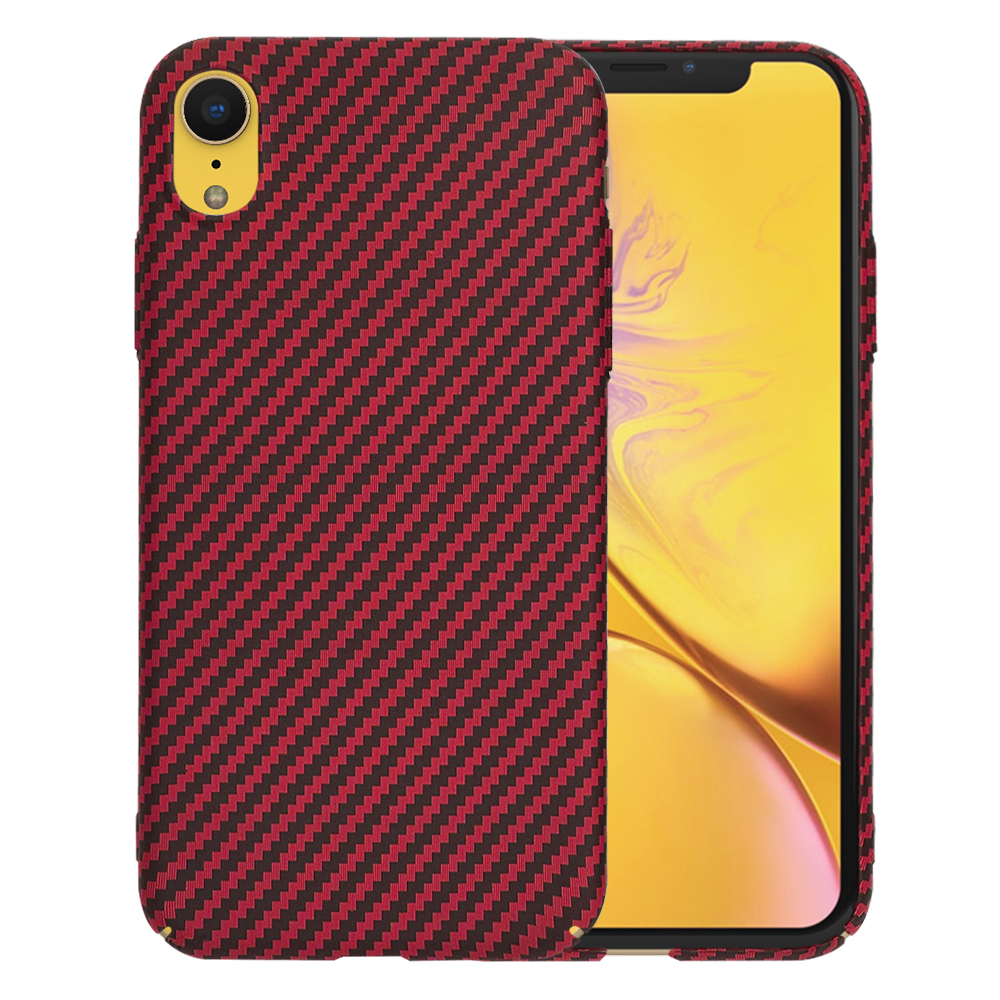 Levně Techsuit Carbonite FiberShell kryt pro iPhone XR červený