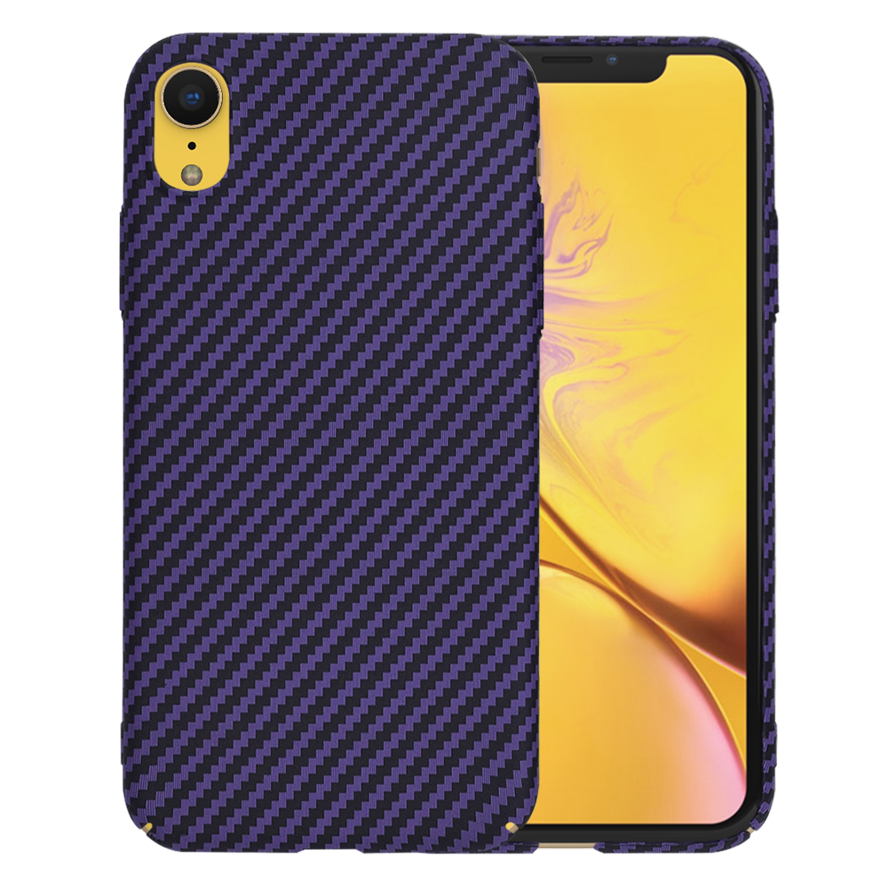Levně Techsuit Carbonite FiberShell kryt pro iPhone XR fialová