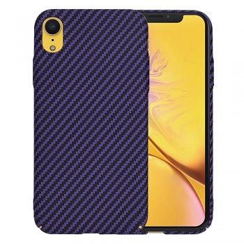Techsuit Carbonite FiberShell kryt pro iPhone XR fialová