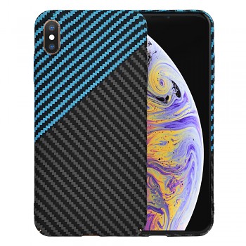 Techsuit Carbonite FiberShell iPhone XS Max modrá