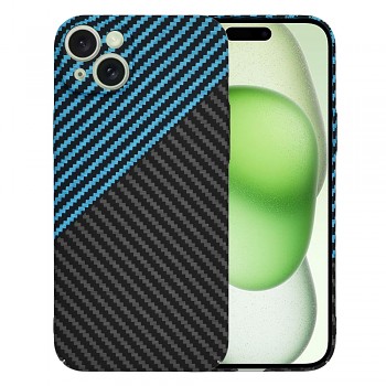 Techsuit Carbonite FiberShell pro iPhone 15 Plus v modré Pulse