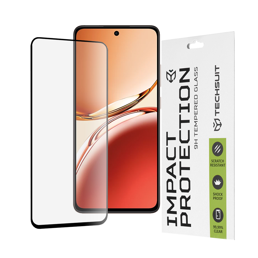 Levně Ochranné sklo Techsuit 111D pro Oppo Reno12 F Reno12 FS černé