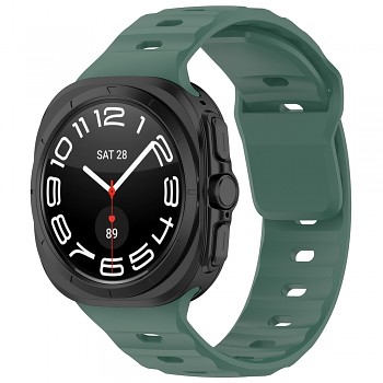Řemínek Techsuit W055 pro Samsung Galaxy Watch Ultra 47mm tmavě zelený